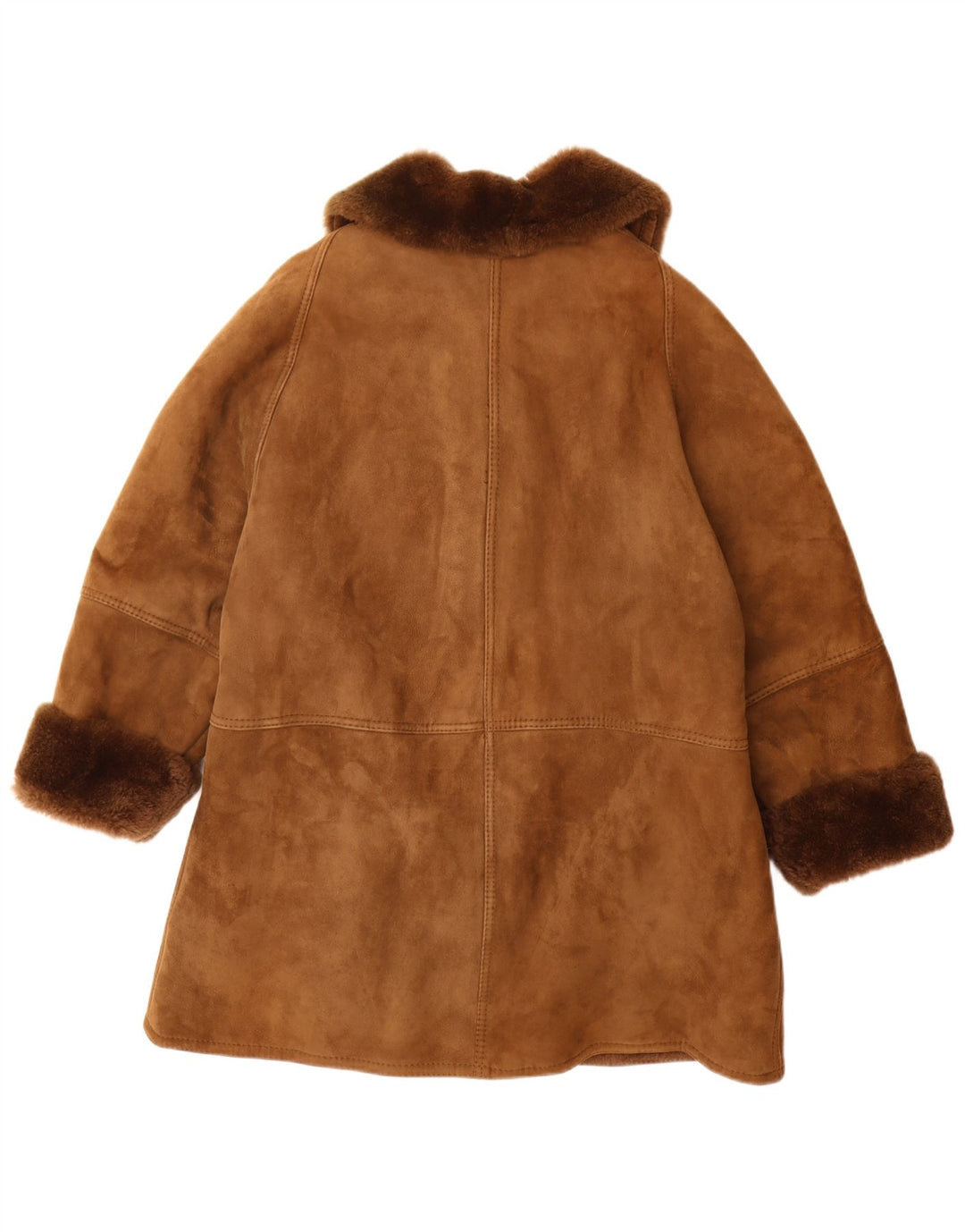 Płaszcz damski Belfe Shearling UK 14 Średni brązowy skórzany