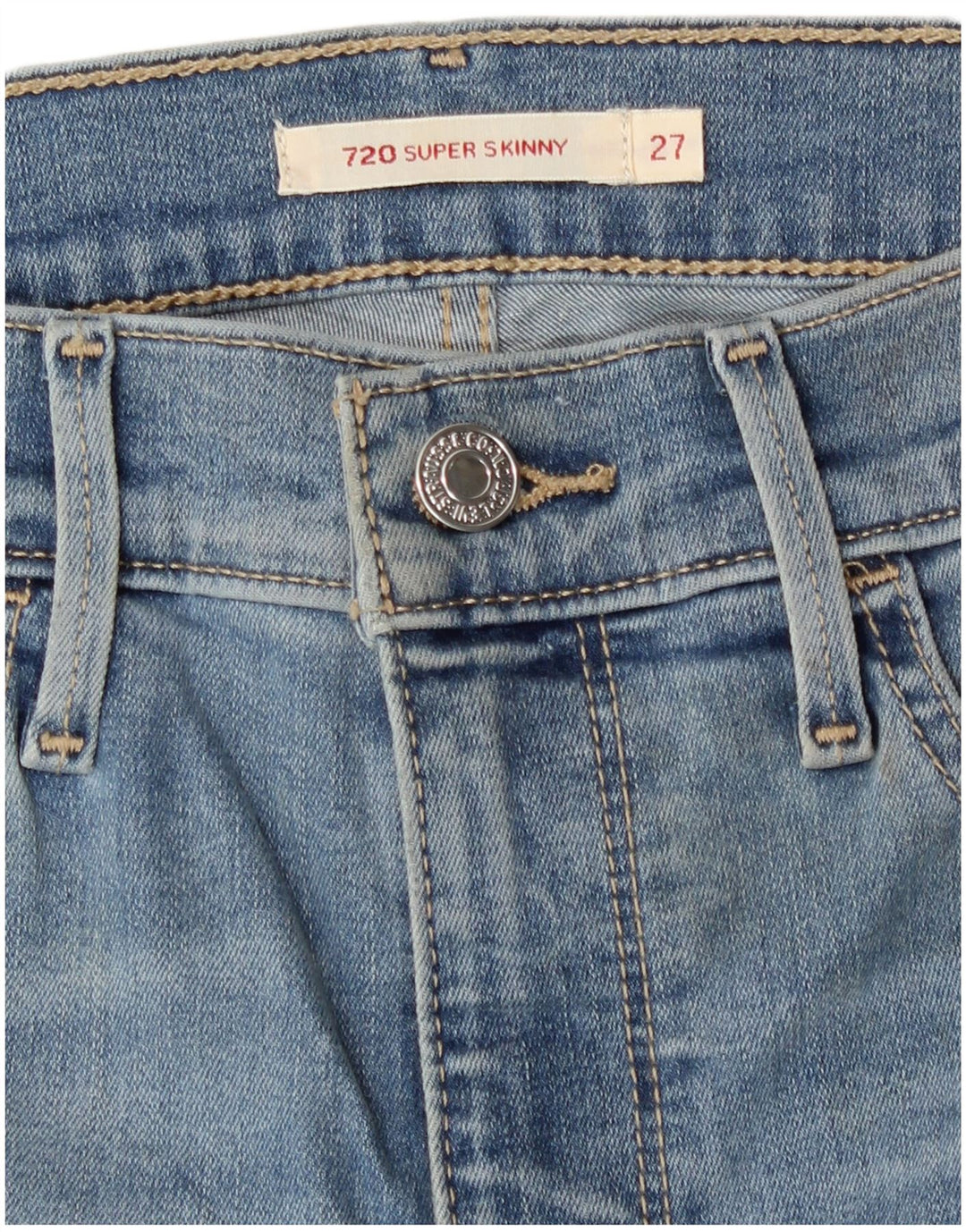 Damskie jeansy Levi's 720 Super Skinny W27 L30 Niebieskie