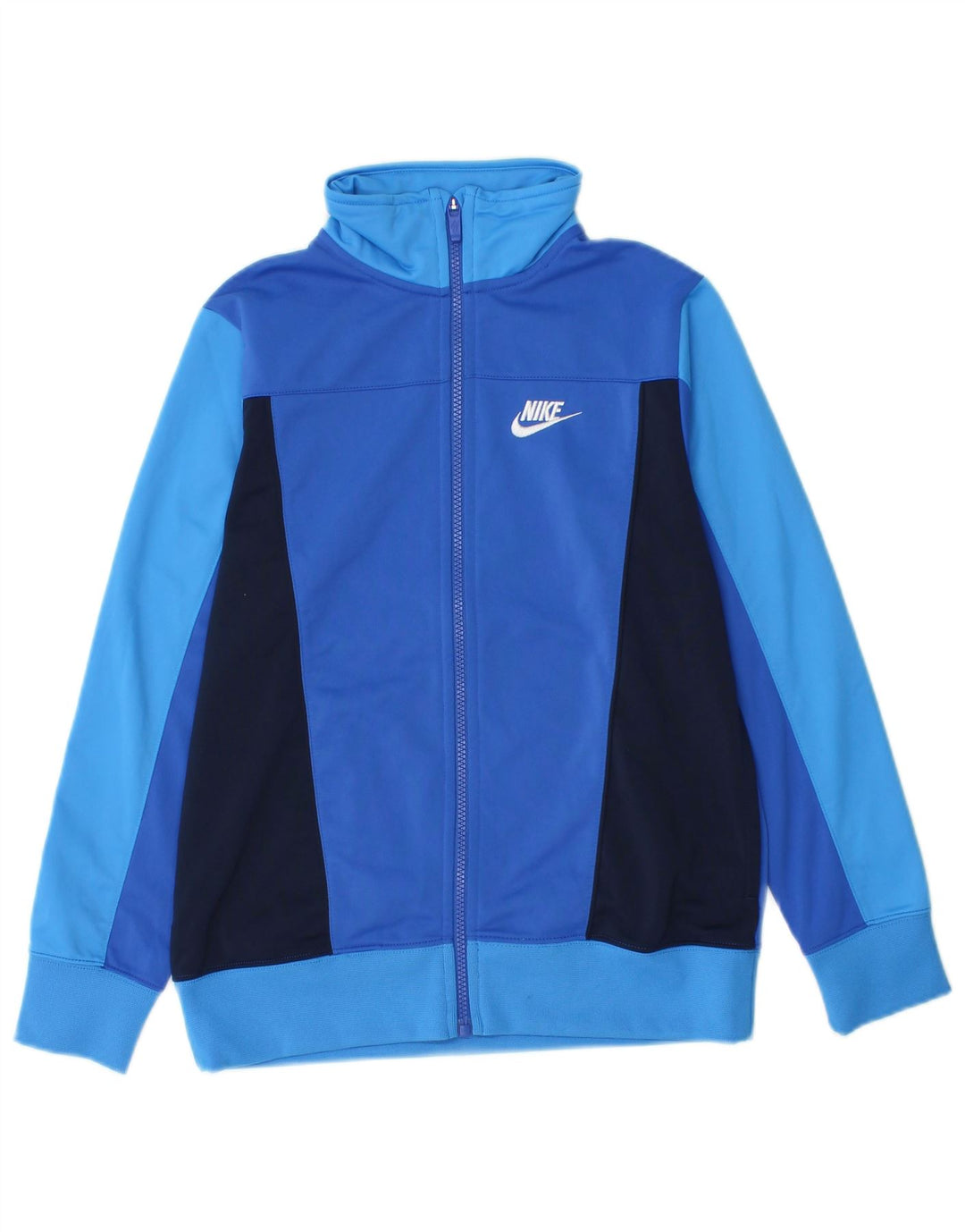 NIKE Boys Tracksuit Top Jacket 12-13 Years Large Blue Colourblock
