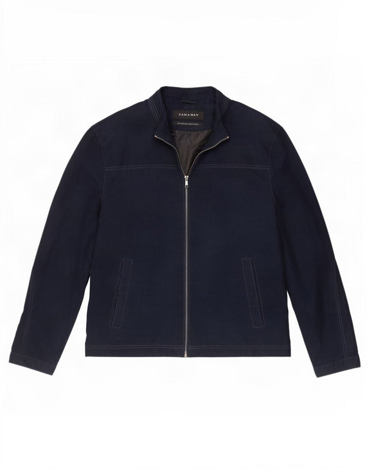 Męska kurtka bomberka Zara UK 42 XL granatowa