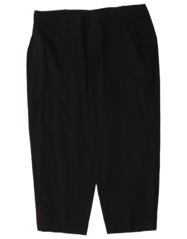 Damskie spodnie capri Mossimo ze stretchem i wysokim stanem US 16 XL W32 L22 czarne