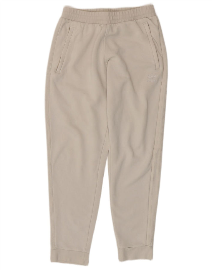 Męskie spodnie dresowe ADIDAS Joggers, średniej wielkości złamanej bieli, bawełniane