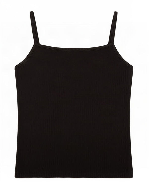 Top damski na ramiączkach Tommy Hilfiger UK 10, mały, czarny, bawełniany