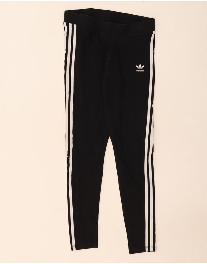 Legginsy damskie Adidas UK 12, średnie, czarne, bawełniane
