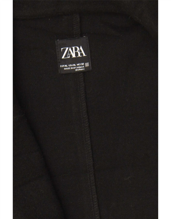 Otwarty płaszcz damski Zara UK 18 XL, czarny poliester