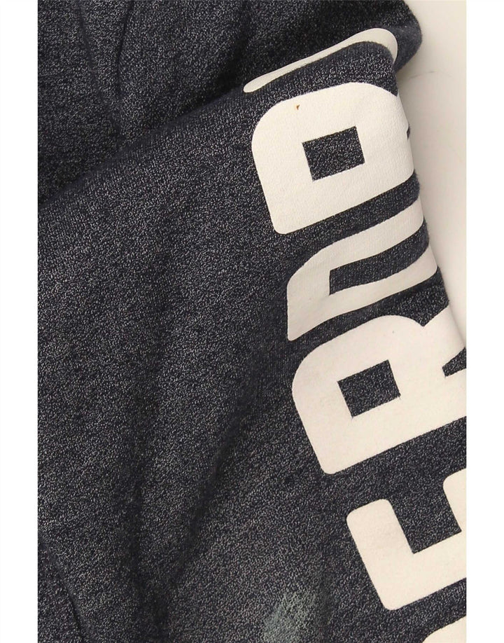 Męski sweter z kapturem i zamkiem błyskawicznym Superdry, duży, szary, bawełniany