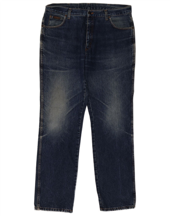 Męskie jeansy Wrangler Texas Straight W38 L34 Niebieskie, bawełniane