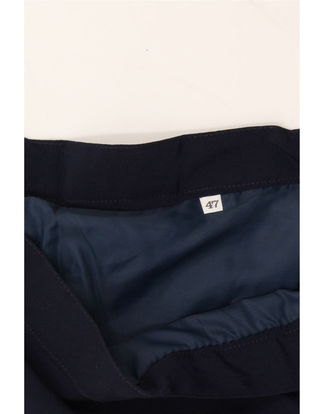 VINTAGE Womens A-Line Skirt IT 47 XL W38 Navy Blue Vintage Vintage and Second-Hand Vintage from Messina Hembry 