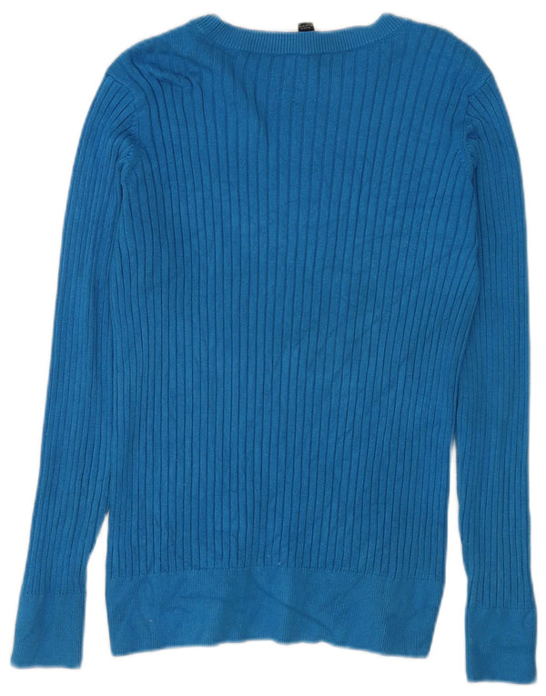 Sweter damski M&Co z dekoltem w łódkę, UK 10, mały, niebieski
