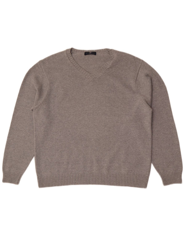 Sweter męski Marks & Spencer Blue Harbor z dekoltem w kształcie litery V, UK 41/43, duży szary
