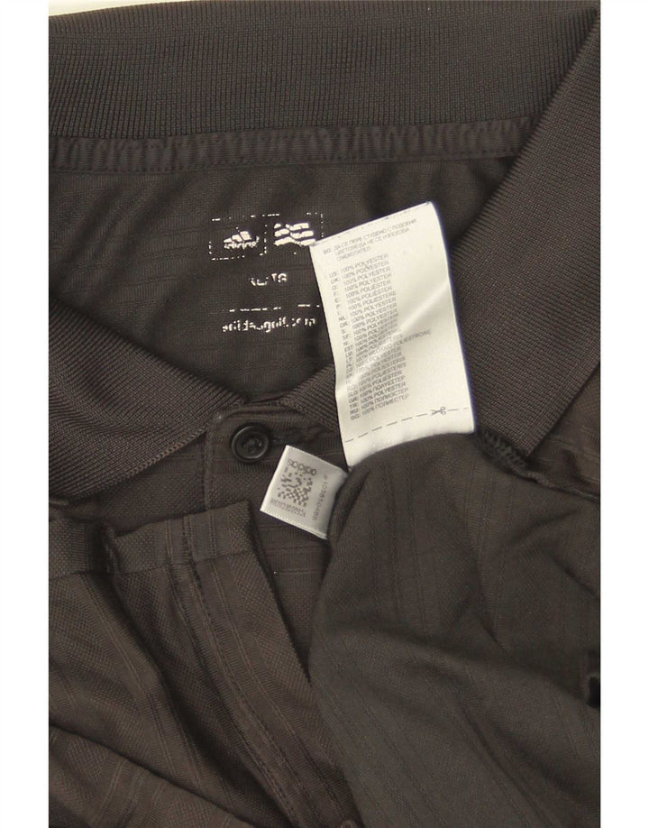 Męska koszulka polo Adidas z długim rękawem XL, czarna, poliestrowa
