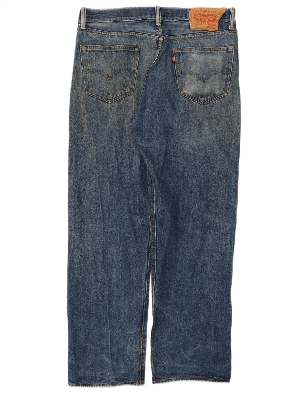 Męskie dżinsy Levi's 501 Straight W36 L29 Niebieskie bawełniane