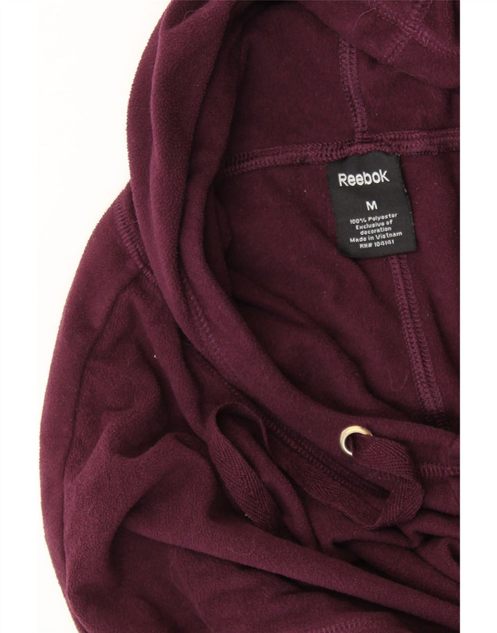 Damski, oversize'owy sweter polarowy z kapturem REEBOK UK 14, średni burgund