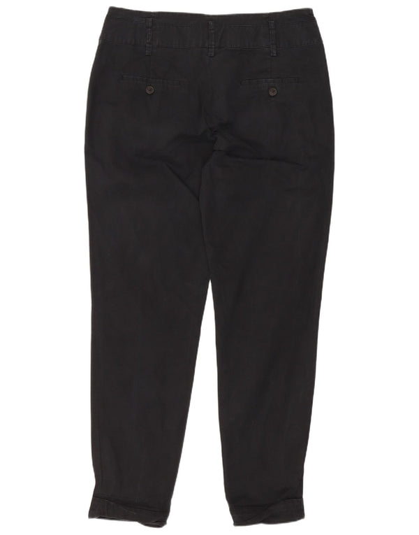 Damskie zwężane spodnie chino Zara, średnie W28 L27, czarna bawełna