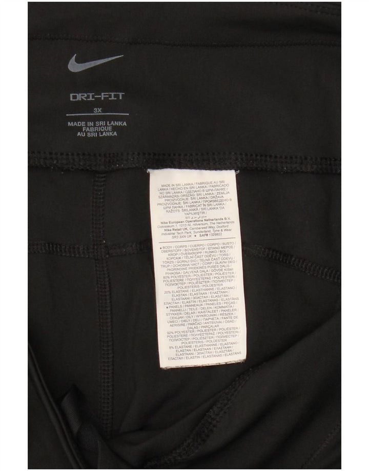 Damskie legginsy Nike Dri Fit Capri UK 22 3XL Czarny poliester
