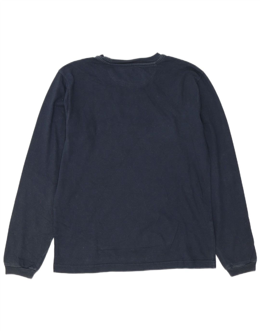 CHAMPION Mens Graphic Top Long Sleeve Small Navy Blue Cotton