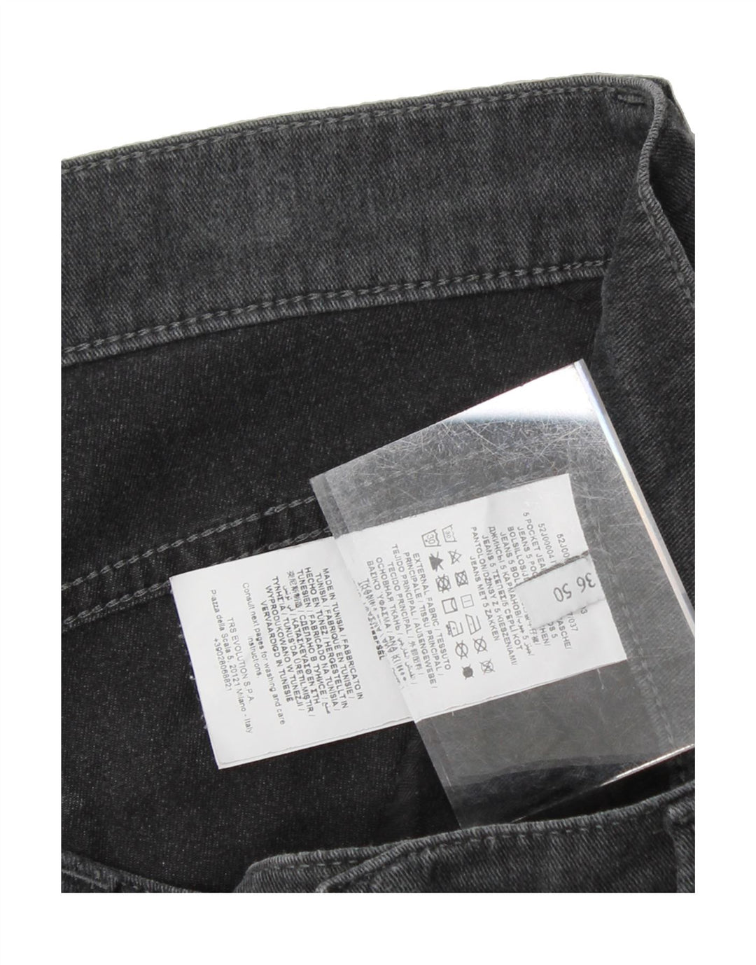 TRUSSARDI Mens Tapered Jeans W36 L33 Black Cotton Vintage Trussardi and Second-Hand Trussardi from Messina Hembry 