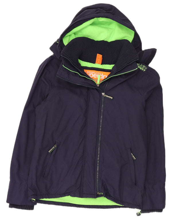 Męska kurtka wiatrówka z kapturem Superdry Windcheater UK 42 XL granatowa