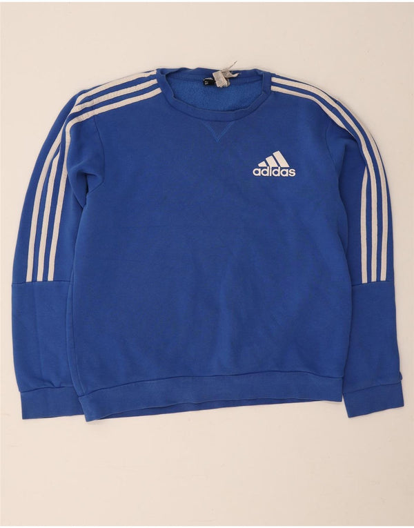 Bluza damska Adidas Jumper UK 14 Średni niebieski bawełniany