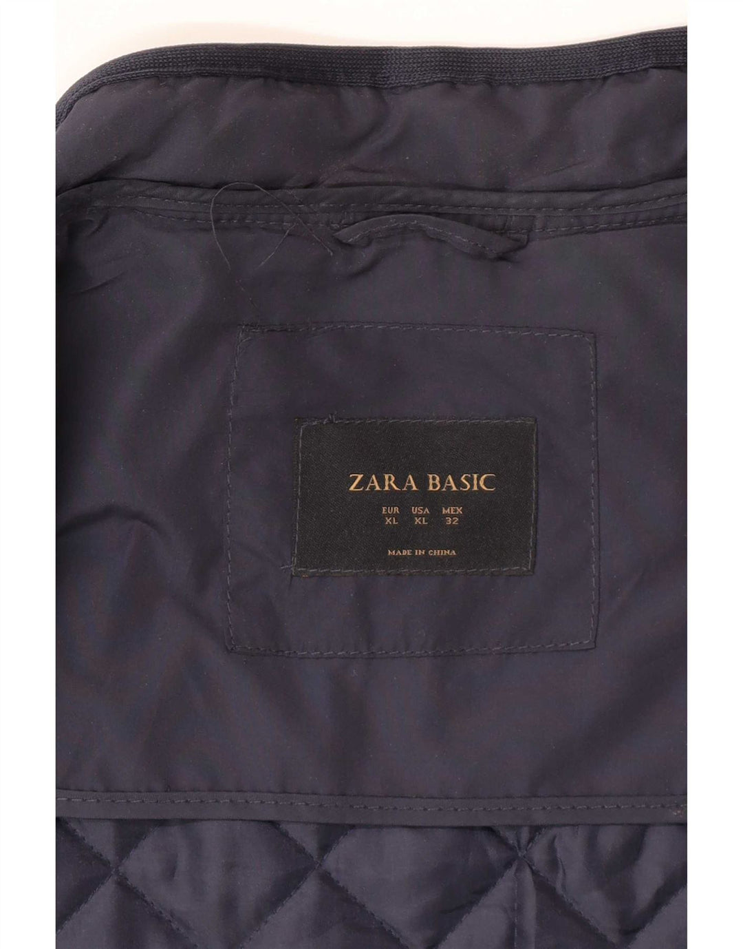 Damska pikowana kamizelka Zara UK 18 XL granatowa