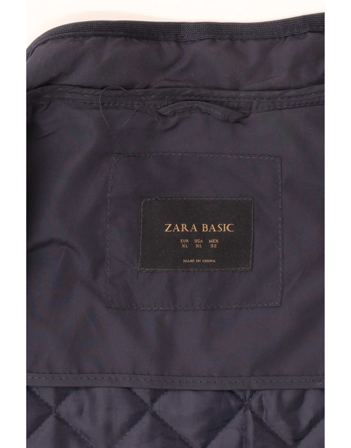 Damska pikowana kamizelka Zara UK 18 XL granatowa