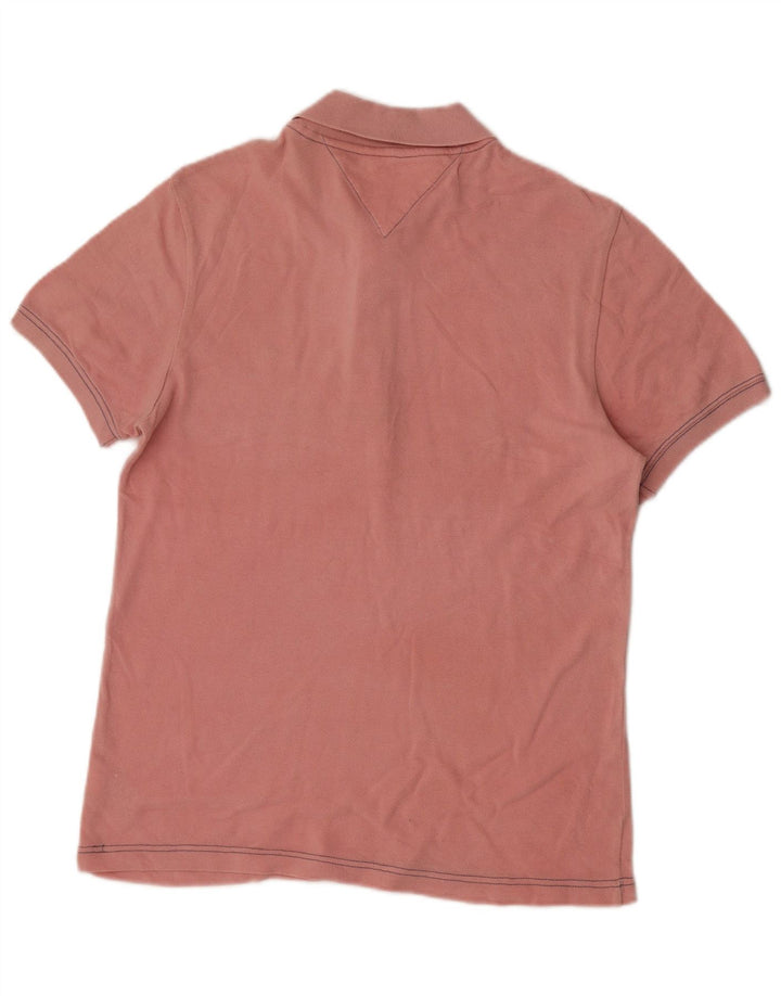 Męska koszulka polo Tommy Hilfiger, średnio różowa, bawełniana