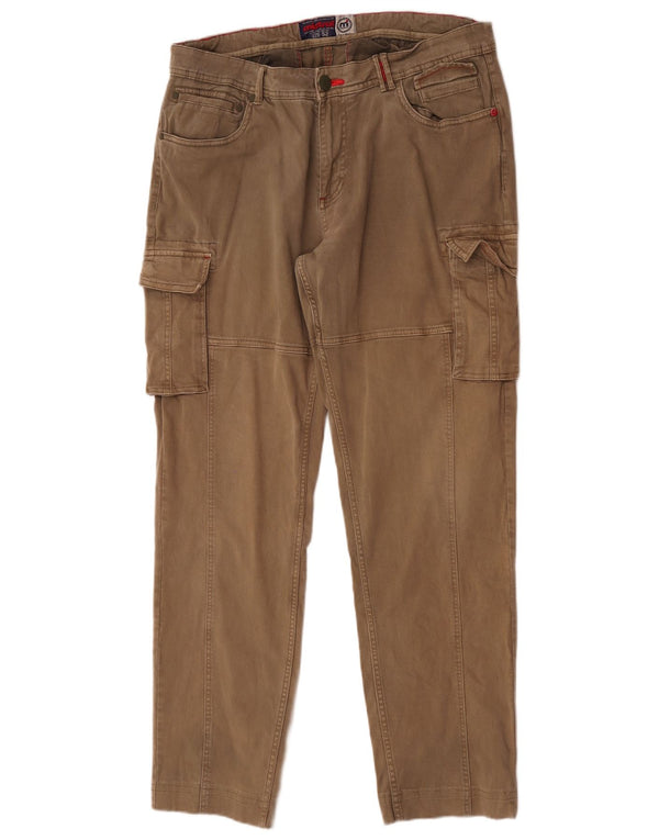 Spodnie męskie Mistral Straight Cargo IT 52 Large W36 L32 Beżowa bawełna