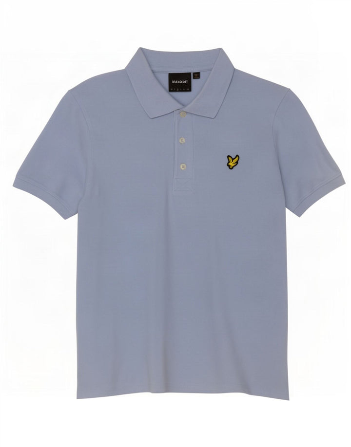 Męska koszulka polo Lyle & Scott, średnia niebieska, bawełniana