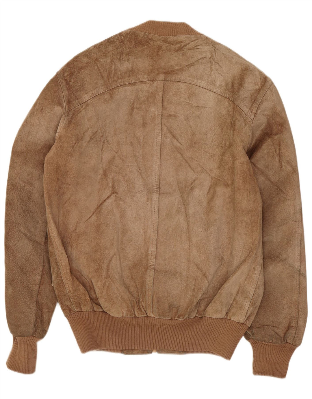 Męska zamszowa kurtka bomberka MONPEL IT 46 Mała brązowa skóra