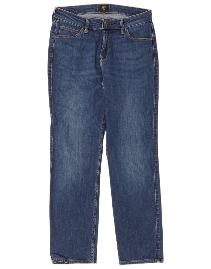 Damskie jeansy Lee Marion Straight W31 L31 Niebieskie bawełniane