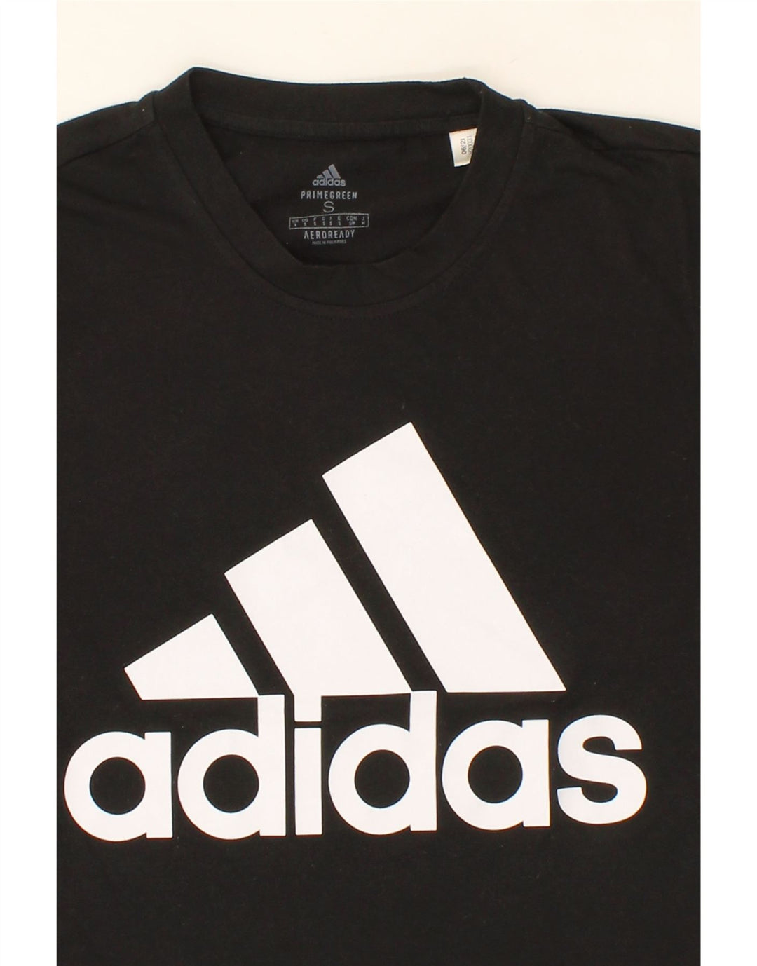 ADIDAS Mens Aeroready Graphic T-Shirt Top Small Black Polyester Vintage Adidas and Second-Hand Adidas from Messina Hembry 