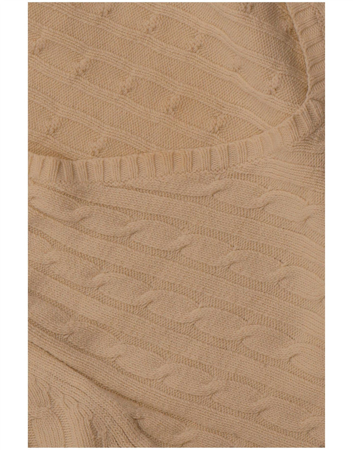 CREW CLOTHING Damski sweter z dekoltem w kształcie litery V, UK 18 XL, bawełniany w kolorze złamanej bieli