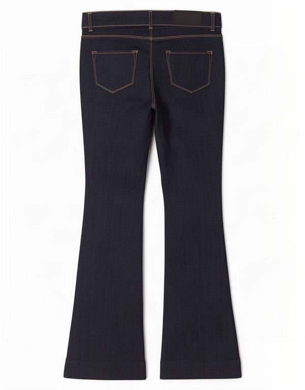 Damskie jeansy rozkloszowane Benetton IT 40 Small W30 L33 Granatowa bawełna