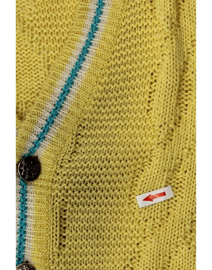 Sweter męski w stylu vintage, średni żółty