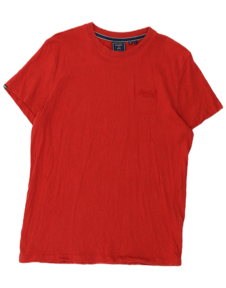Damski T-shirt Superdry, duży, czerwony, bawełniany