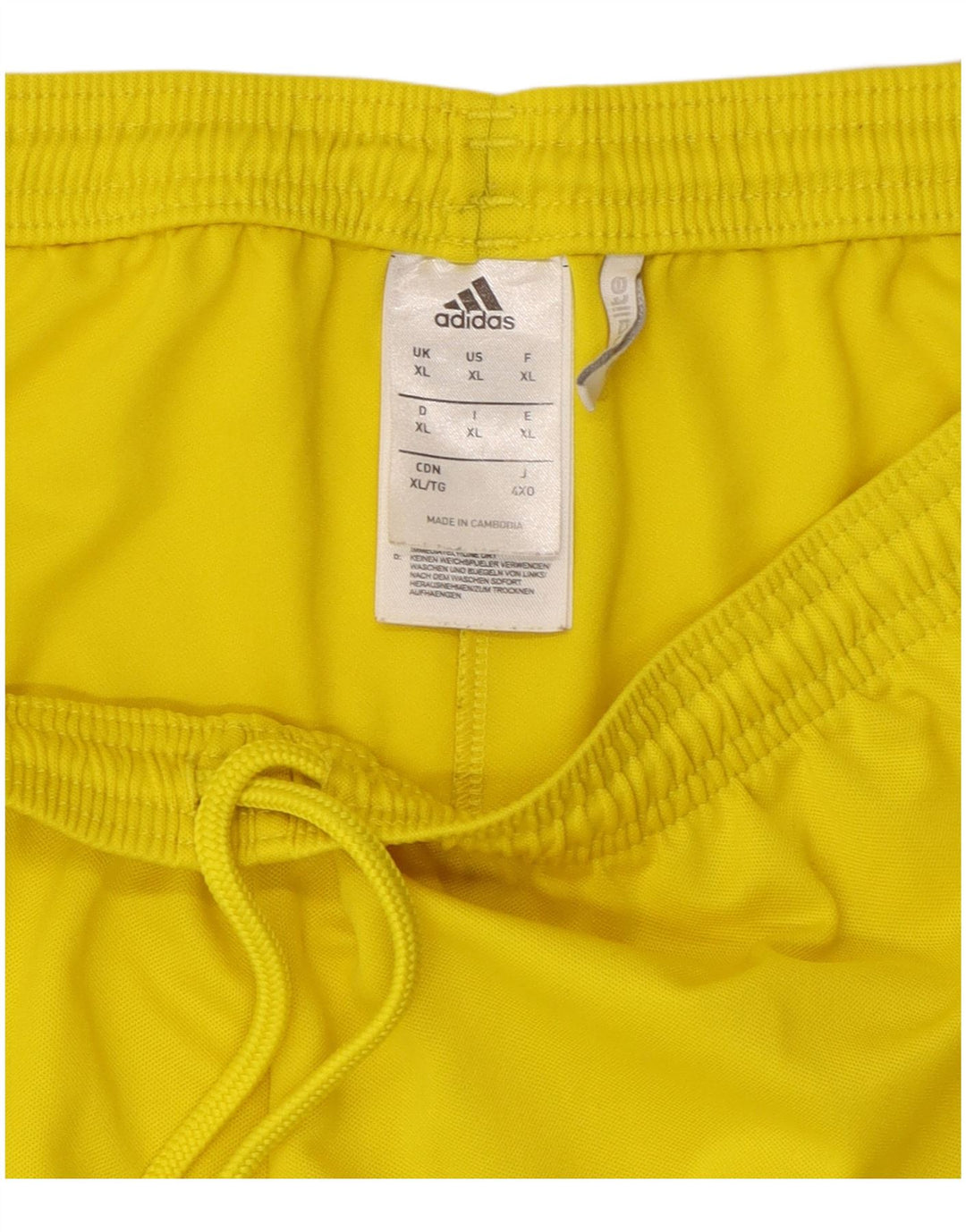 Męskie spodenki sportowe Adidas Climalite XL, żółte, poliestrowe