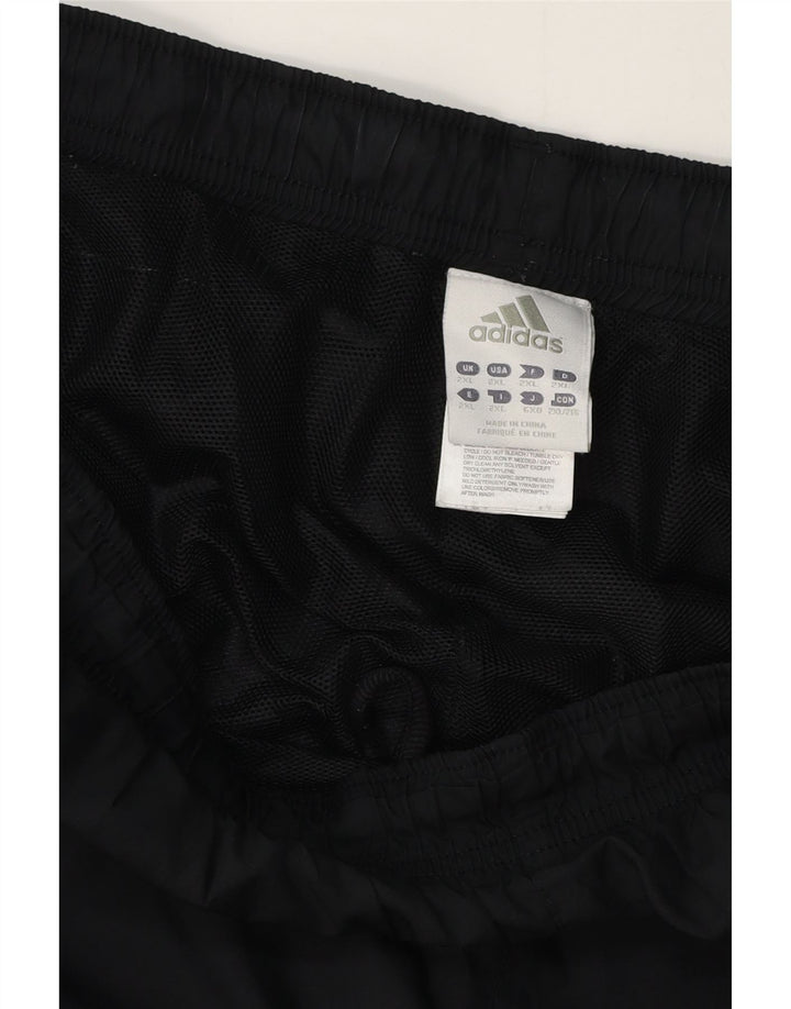 Męskie spodnie dresowe Adidas 2XL Czarny poliester z blokami kolorów