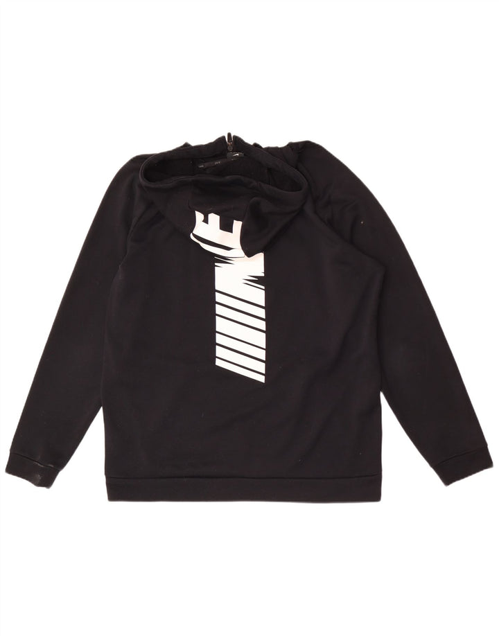 Męski sweter z kapturem i zamkiem błyskawicznym Nike Dri Fit, duży czarny poliester