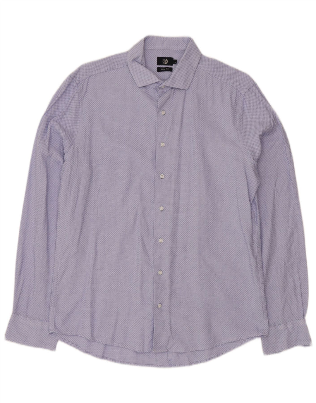 Męska koszula o dopasowanym kroju Dack's, duża, niebieska tkanina argyle/diamentowa bawełna