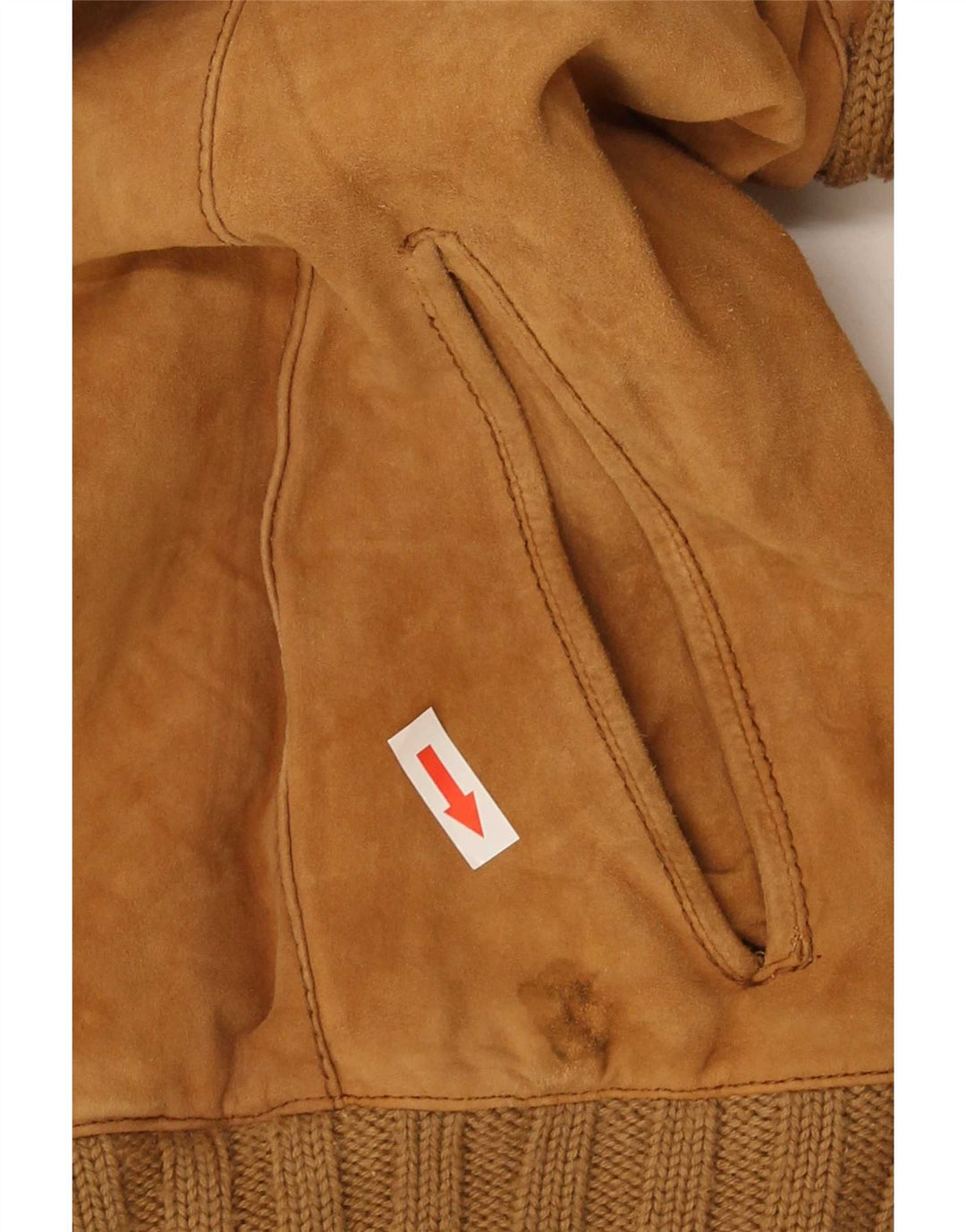 Vintage męska zamszowa kurtka bomber IT 46 Small Beige