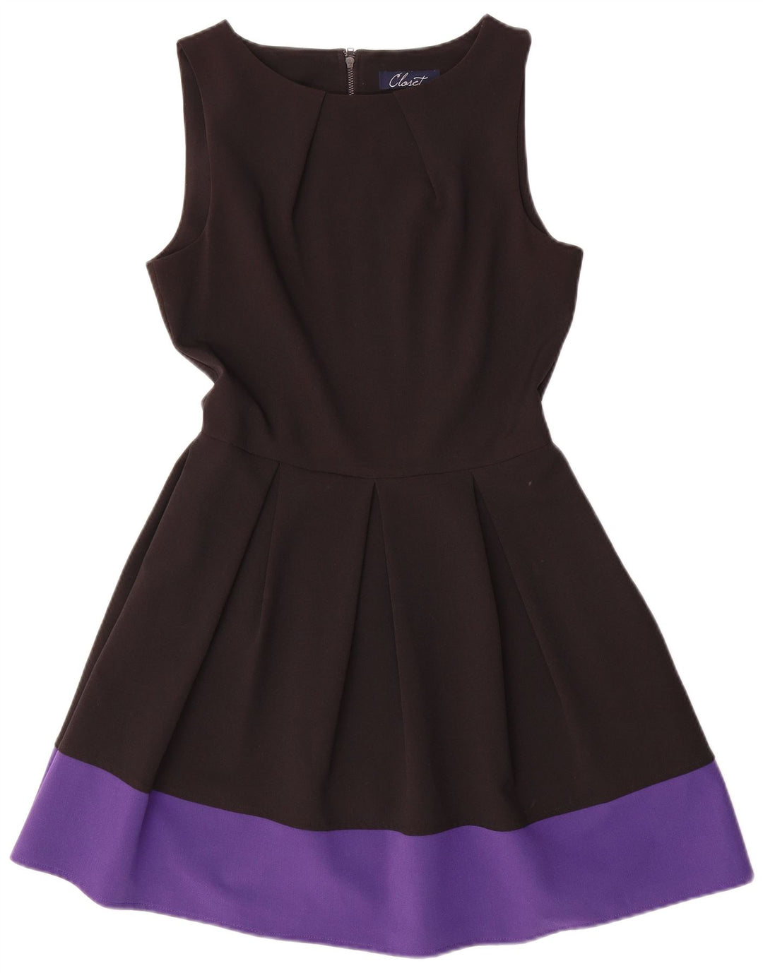 Damska sukienka o linii A bez rękawów CLOSET UK 12 w kolorze średniej czerni