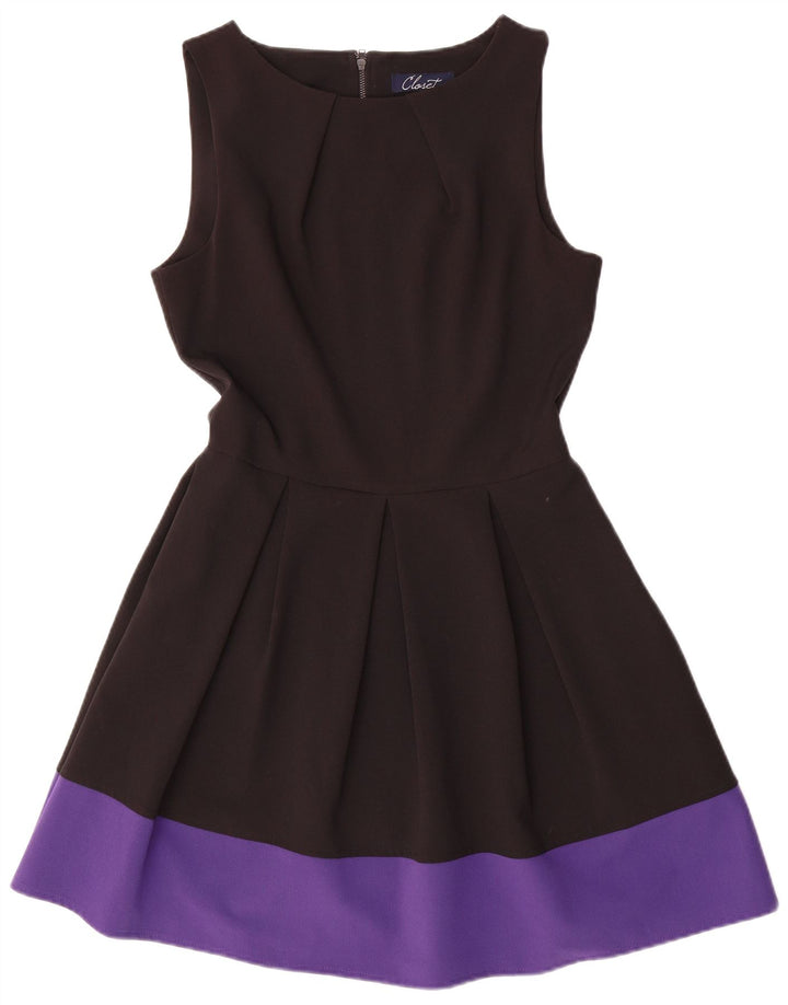 Damska sukienka o linii A bez rękawów CLOSET UK 12 w kolorze średniej czerni