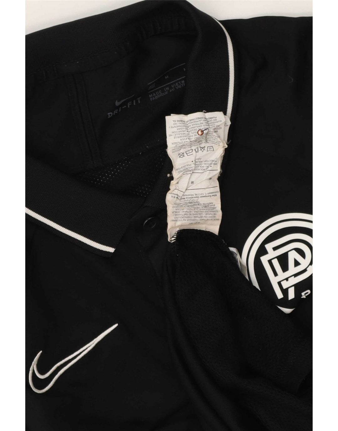 Męska koszulka polo Nike Pro Direct Academy z grafiką, w średnim kolorze czarnym