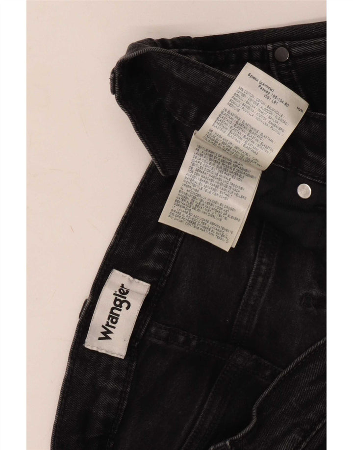 Męskie proste jeansy Wrangler W36 L36, czarne, bawełniane