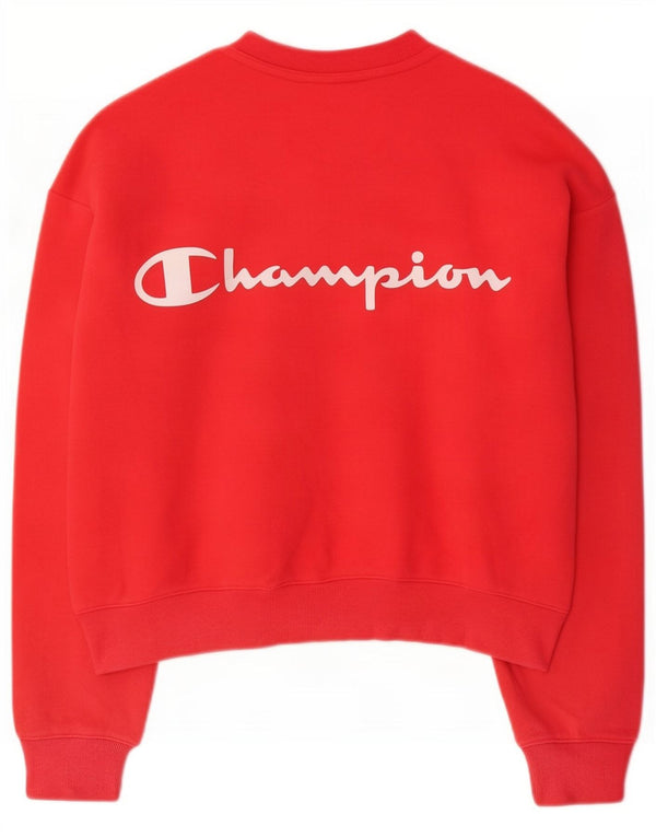 Damska bluza Champion Graphic Crop Sweatshirt UK 14 Średnia czerwona bawełna