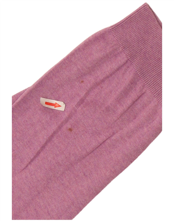Męski sweter Ted Baker z dekoltem w kształcie litery V, rozmiar 6 2XL, różowy, bawełniany