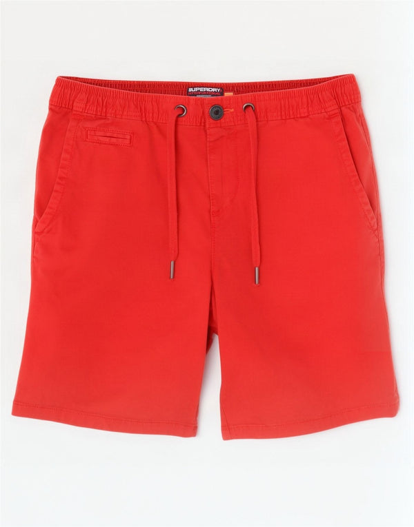 Męskie spodenki chino Superdry W33, średnioczerwone, bawełniane