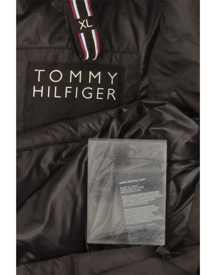 Męska ocieplana kurtka Tommy Hilfiger UK 42 XL, czarny nylon