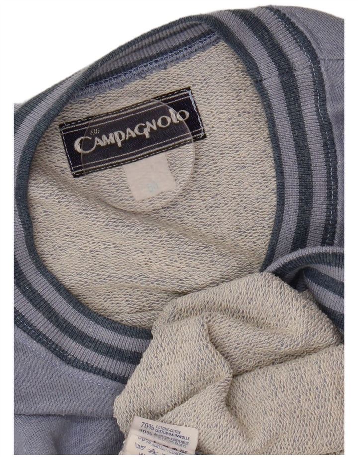 CAMPAGNOLO Męski sweter z grafiką wikingów IT 56 XL, niebieska bawełna