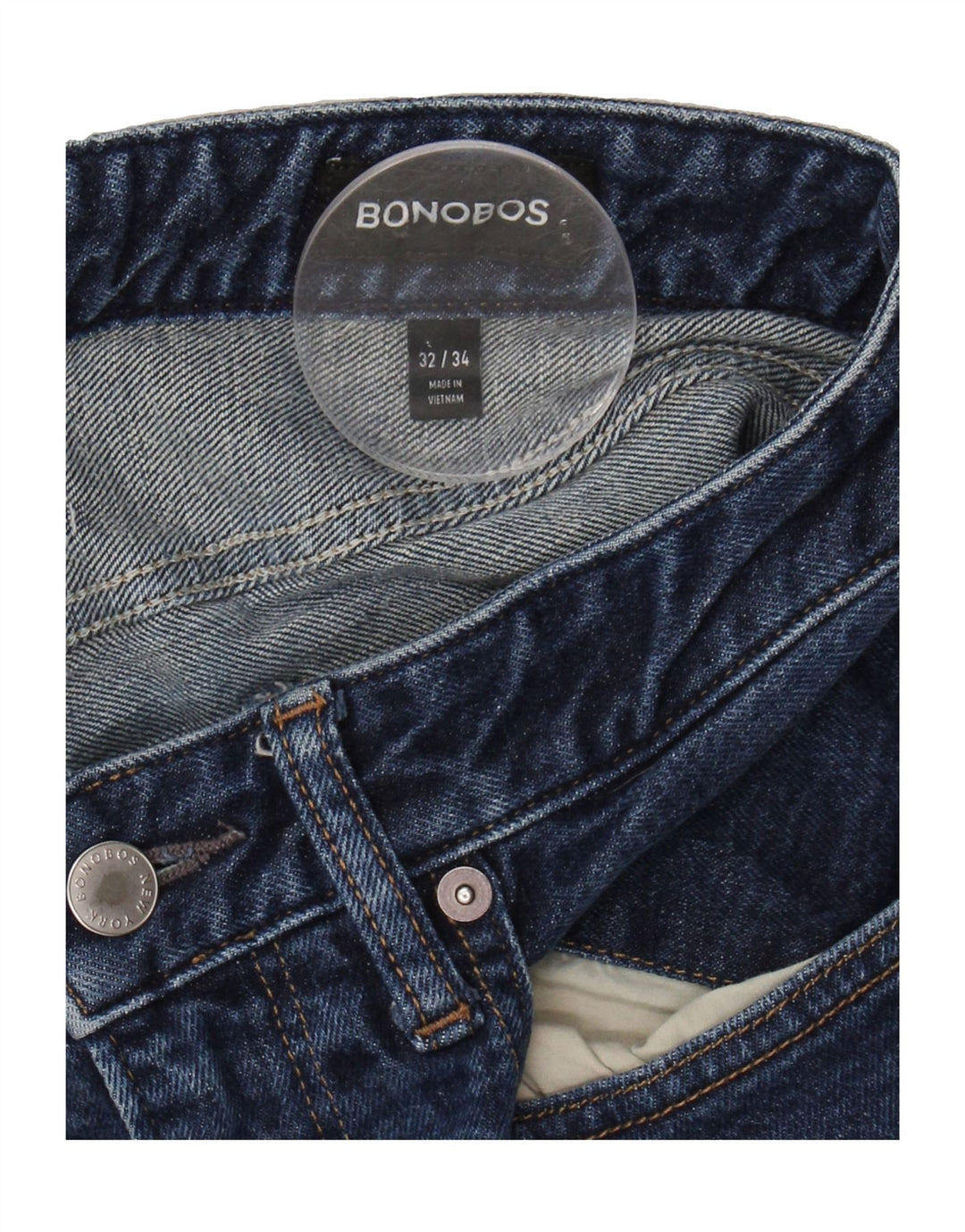 BONOBOS Mens Skinny Jeans W32 L34 Blue Cotton Vintage BONOBOS and Second-Hand BONOBOS from Messina Hembry 